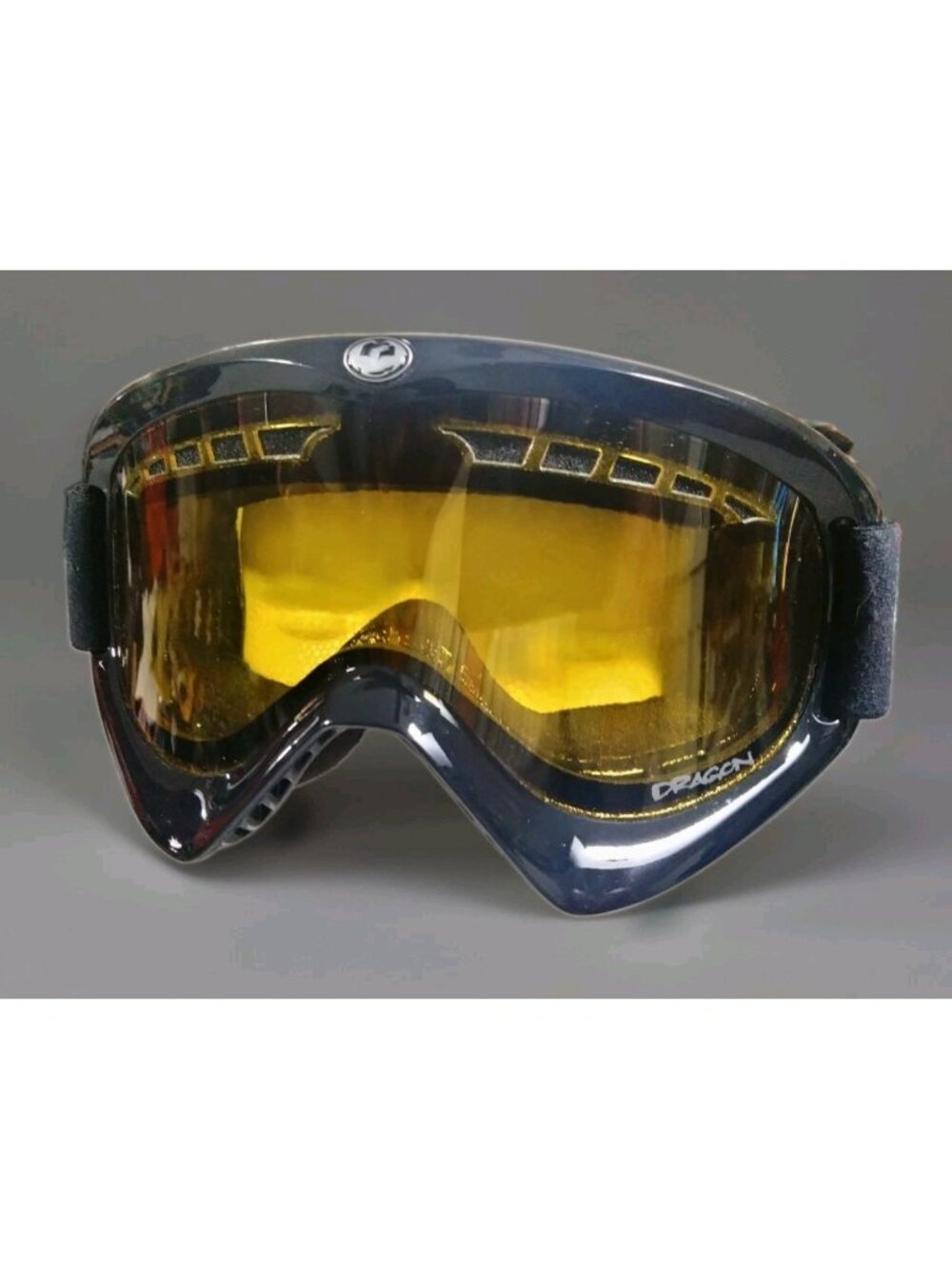 Dragon Ski Snowboard Goggles Black Frame Amber Lens Adjustable Strap